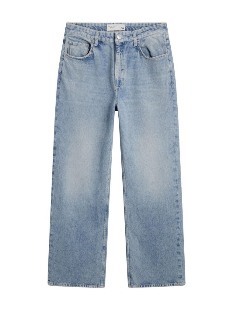 Rag and Bone Light Blue High Rise Straight Leg Jeans