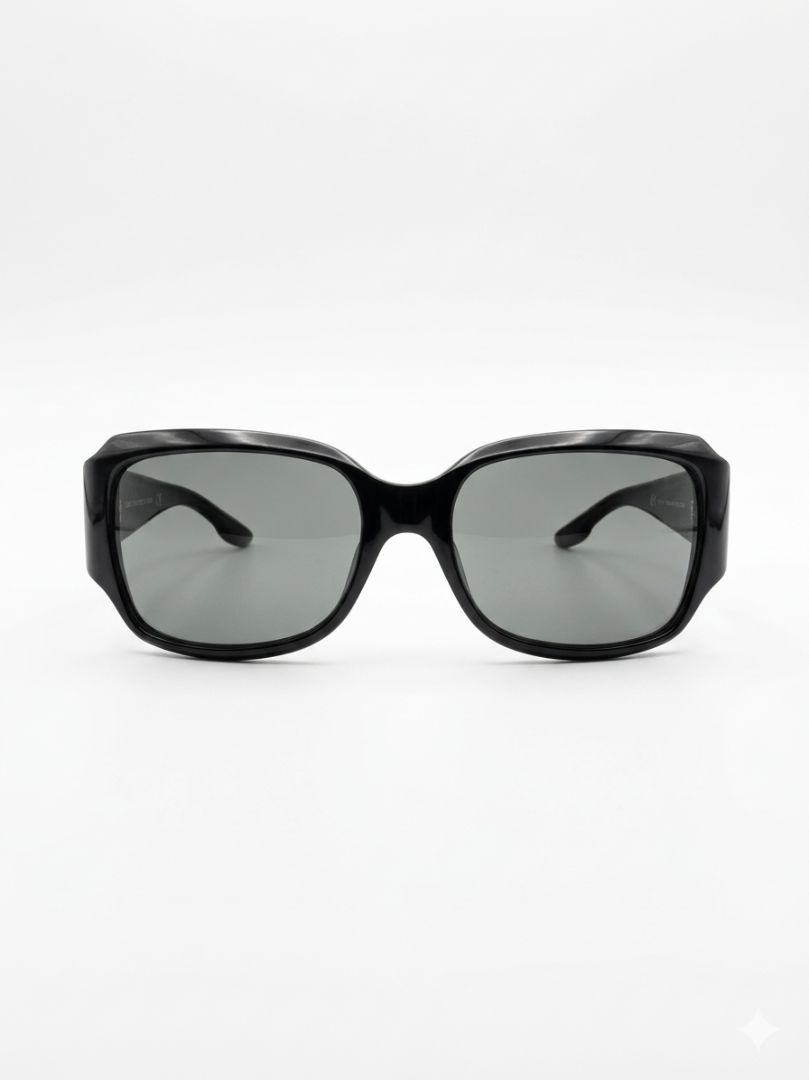 Dior Oversized Black acetate wrap around sunglasses
