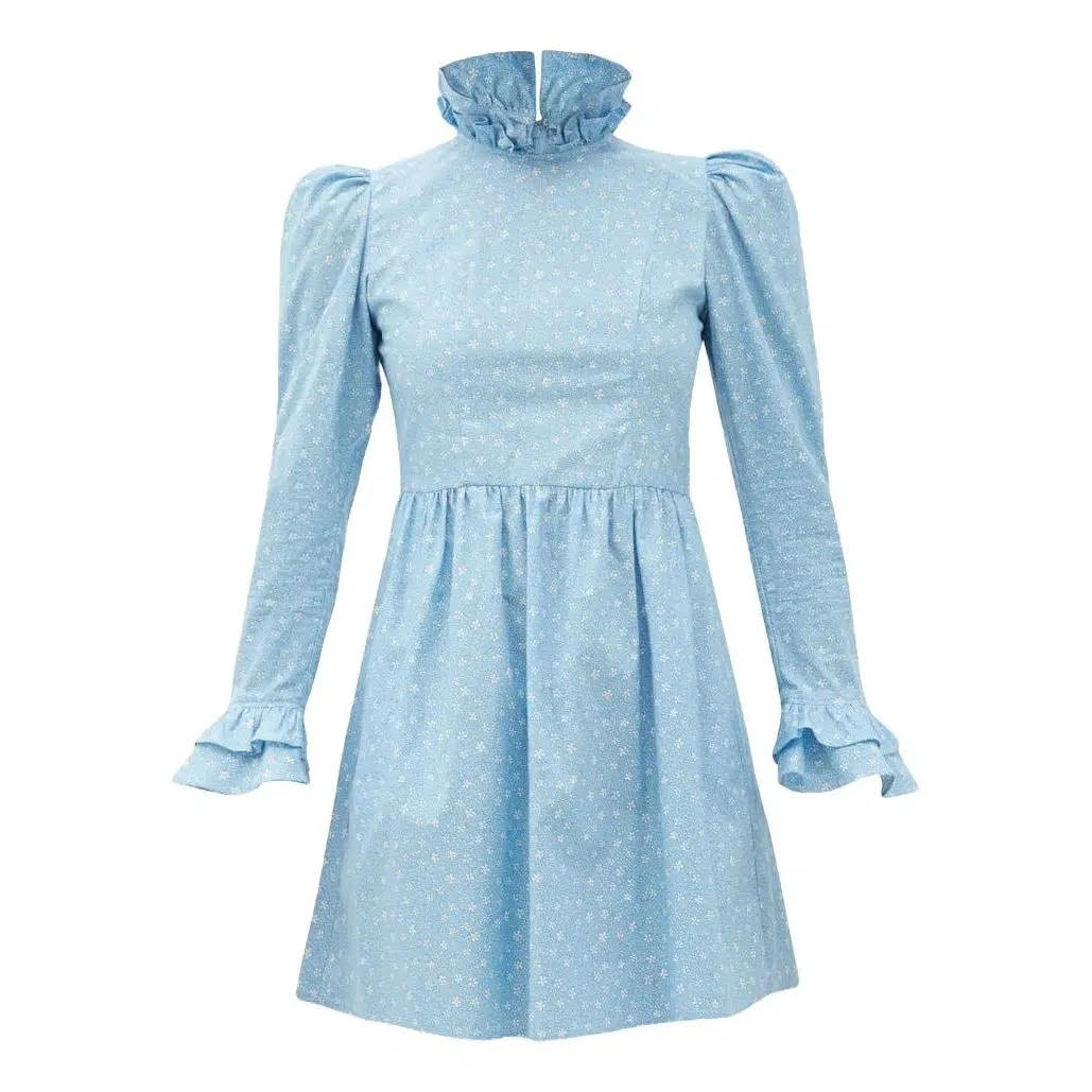 BATSHEVA long sleeve turtleneck mini dress