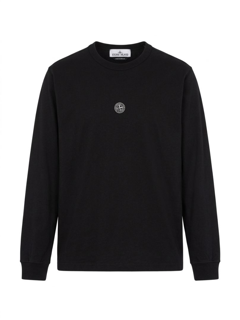 STONE ISLAND black long sleeve top